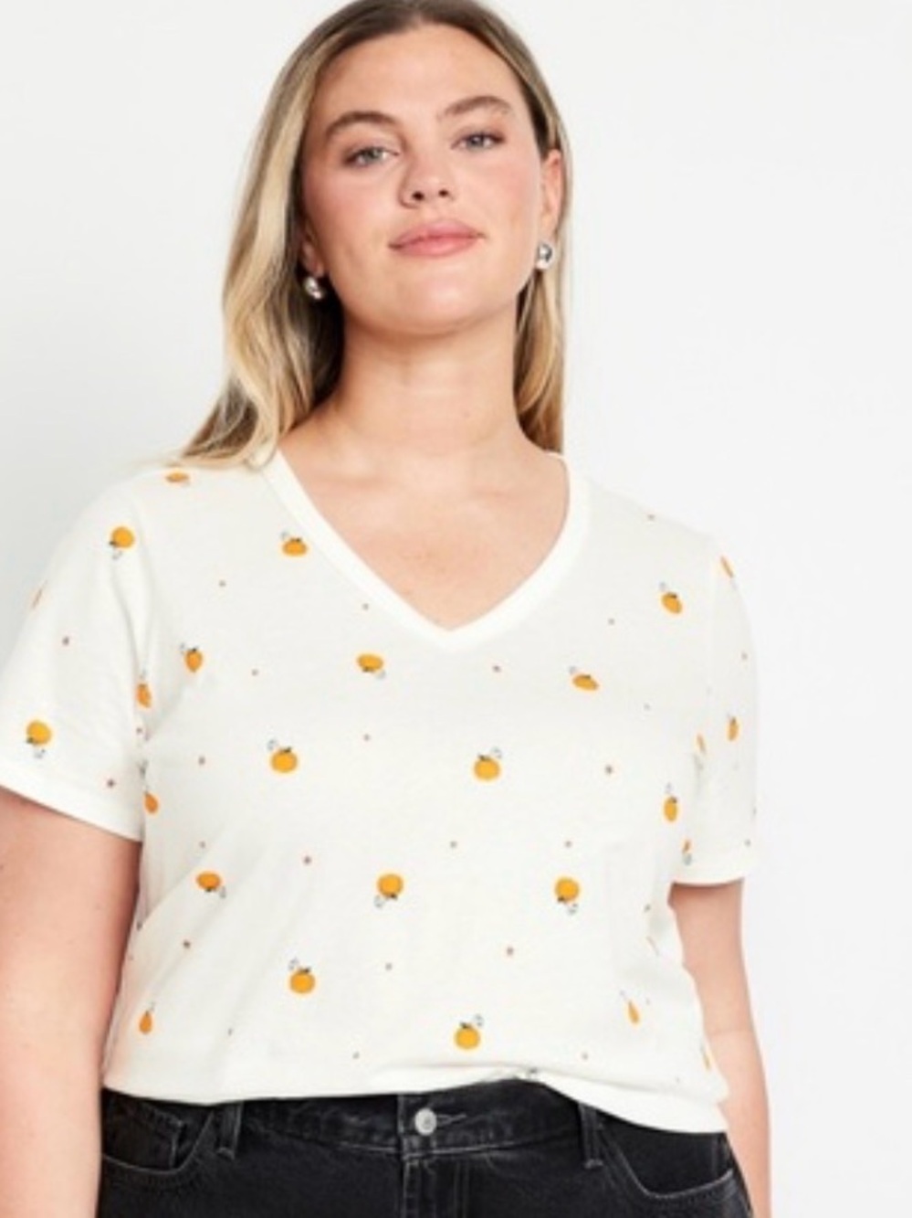Pumpkin v neck tee fall / Halloween old navy plus 2X nwt